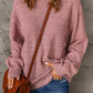 Heathered Dropped Shoulder Round Neck Sweater