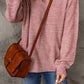 Heathered Dropped Shoulder Round Neck Sweater